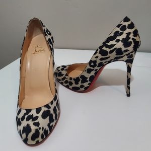 Louboutin Red Bottom Leopard Heels Size 41